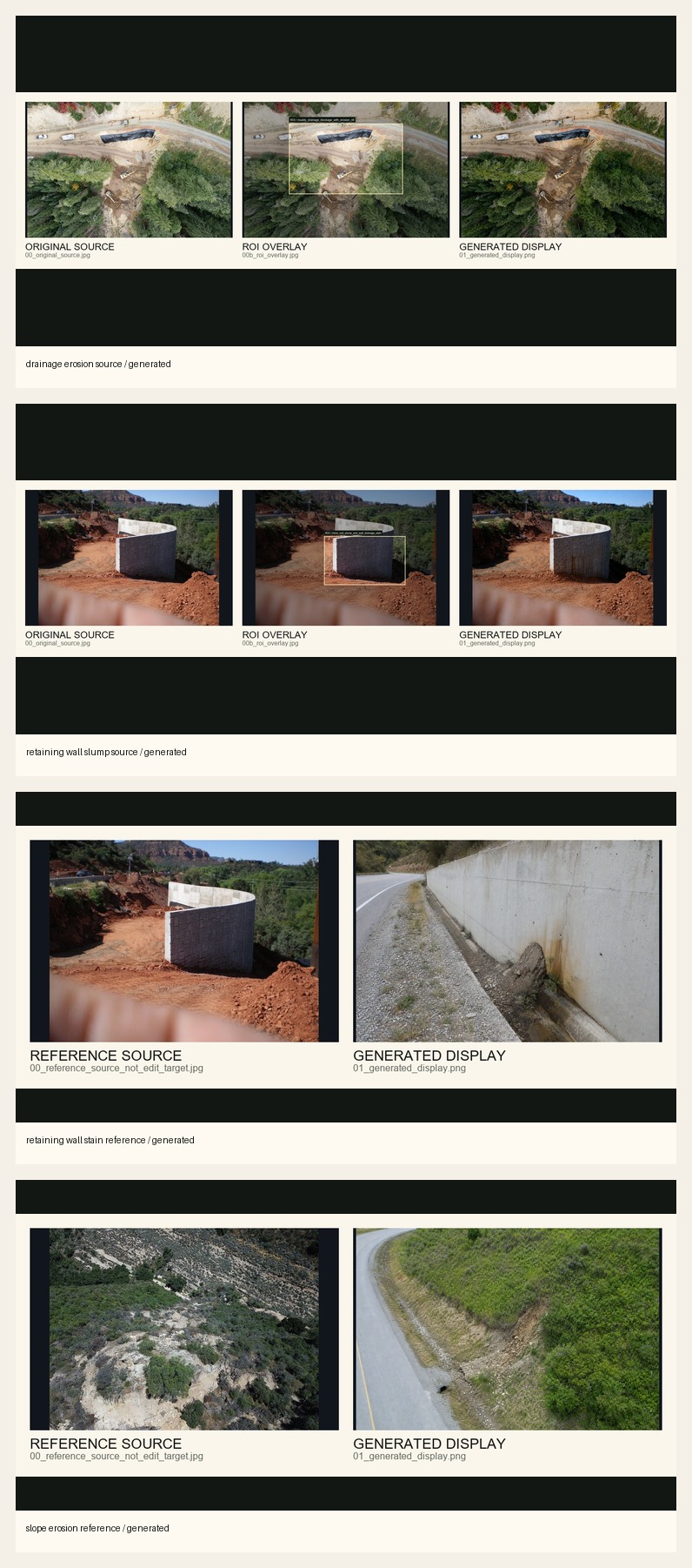 slope retaining wall ROI detail sheet